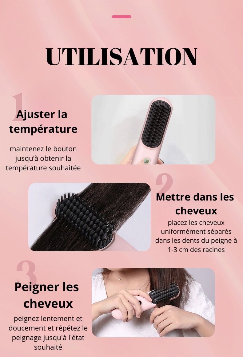 Brosse Chauffante 2-en-1  Lisse et Boucle GlyseBeauty™